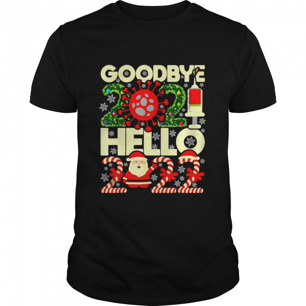 Goodbye Covid Corona 2021 Hello 2022 Shirt Classic Men's T-shirt