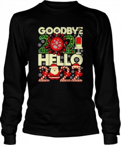 Goodbye Covid Corona 2021 Hello 2022 Shirt Long Sleeved T-shirt