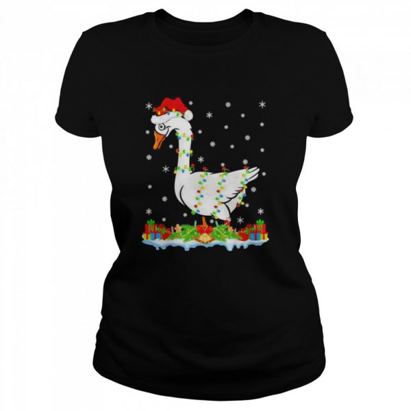 Goose Family Matching Santa Hat Goose Christmas Shirt Classic Women's T-shirt