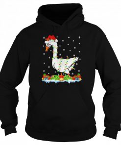 Goose Family Matching Santa Hat Goose Christmas Shirt Unisex Hoodie