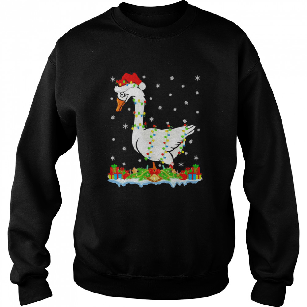 Goose Family Matching Santa Hat Goose Christmas Shirt Unisex Sweatshirt