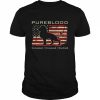 Lion Pureblood Unmasked Unvaxxed Unafraid American Flag Shirt Classic Men's T-shirt