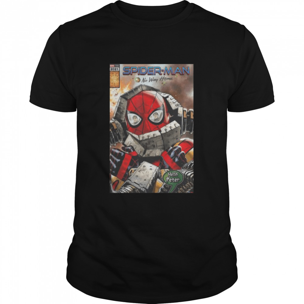 Spider-man no way home hello peter comic cover shirt