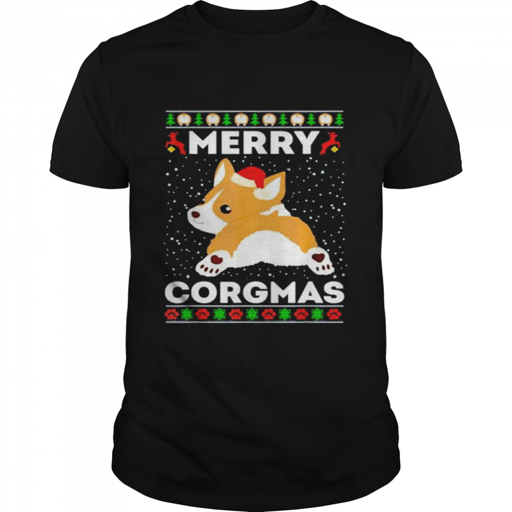 Top corgi Christmas merry corgmas sweater