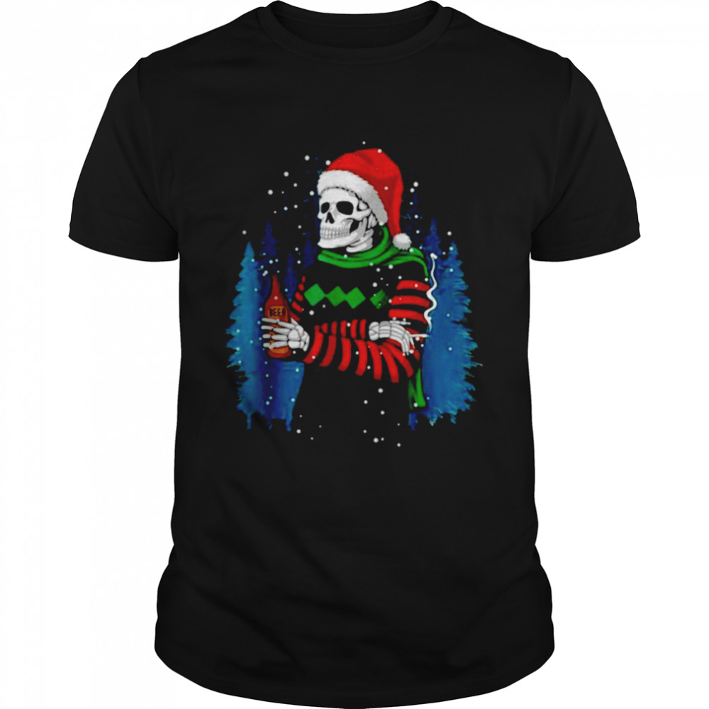merry Christmas Winter Skull Family Xmas Sweater Shirt