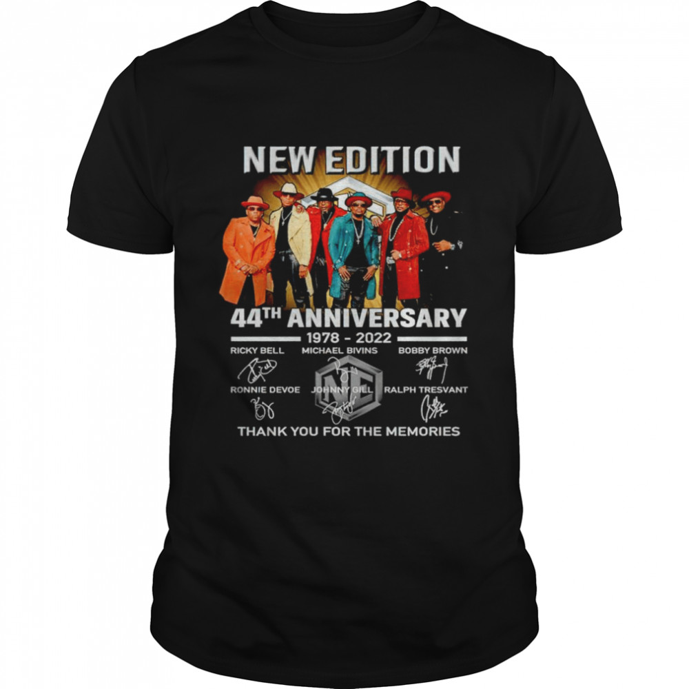 New Edition 44th Anniversary 1978-2022 Thank You For The Memories Shirt