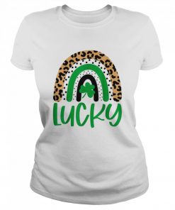 Lucky Shamrock St Patrick’s Day Rainbow Leopard Irish Shirt Classic Women's T-shirt