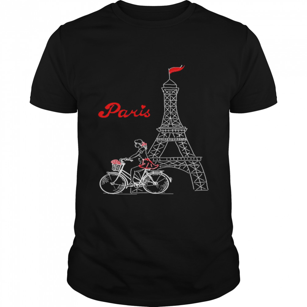 Paris France City Of Love Eiffel Tower Europe Holiday Trip Shirt