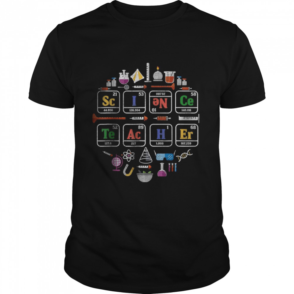 Science Teacher Periodic Table Chemistry Elements Xmas Shirt