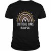 Critical Care Nurse Nursing Leopard Rainbow Intensive Care Shirt Classic Men's T-shirt