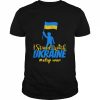 I Stand with Ukraine Make Peace Stop War Support Sign Pray Peace Ukraine  Classic Men's T-shirt