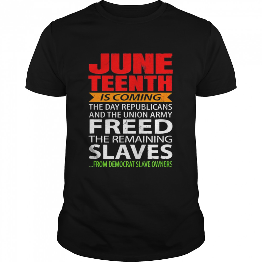 Juneteenth freedom day june 19 african American conservative shirt
