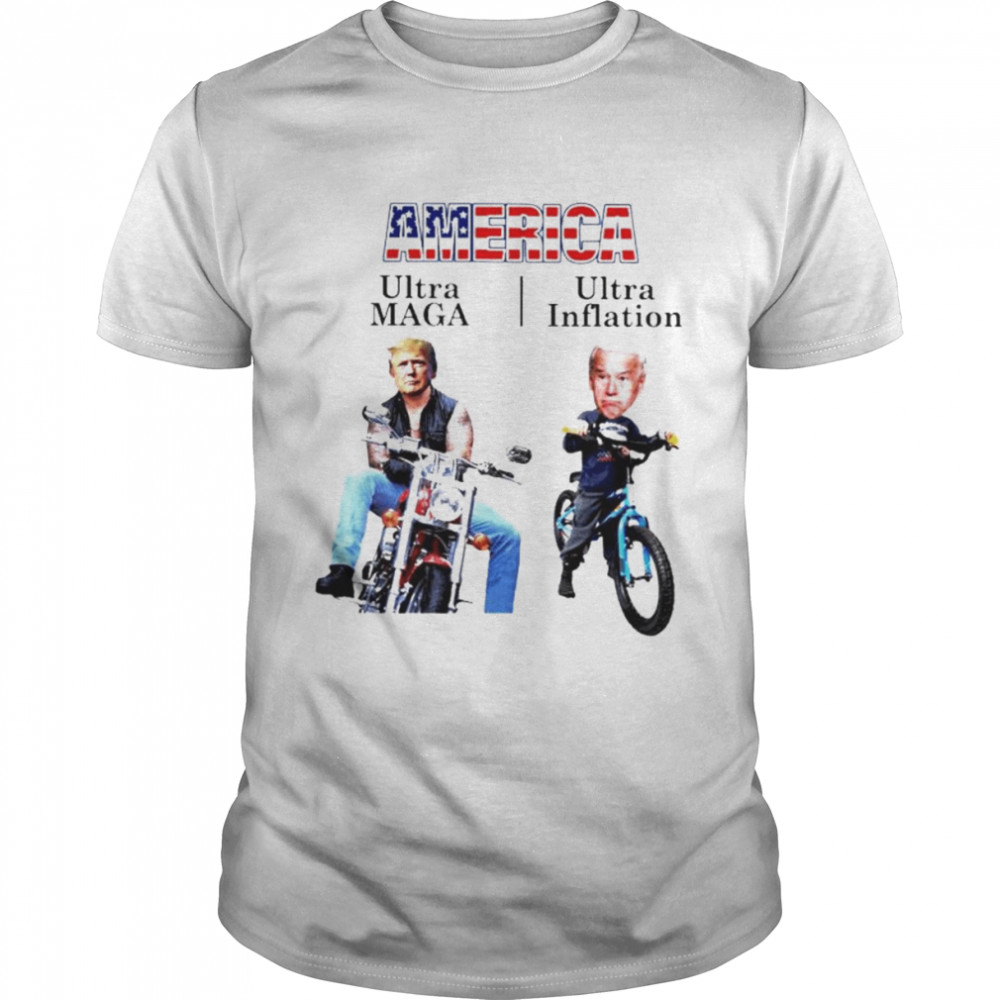 America Trump Ultra Maga Biden Ultra Inflation  Classic Men's T-shirt