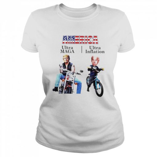 America Trump Ultra Maga Biden Ultra Inflation  Classic Women's T-shirt