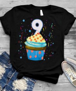 Kids 9 year old it's my 9th birthday Sweet cupcake Boy Girl T Shirt
