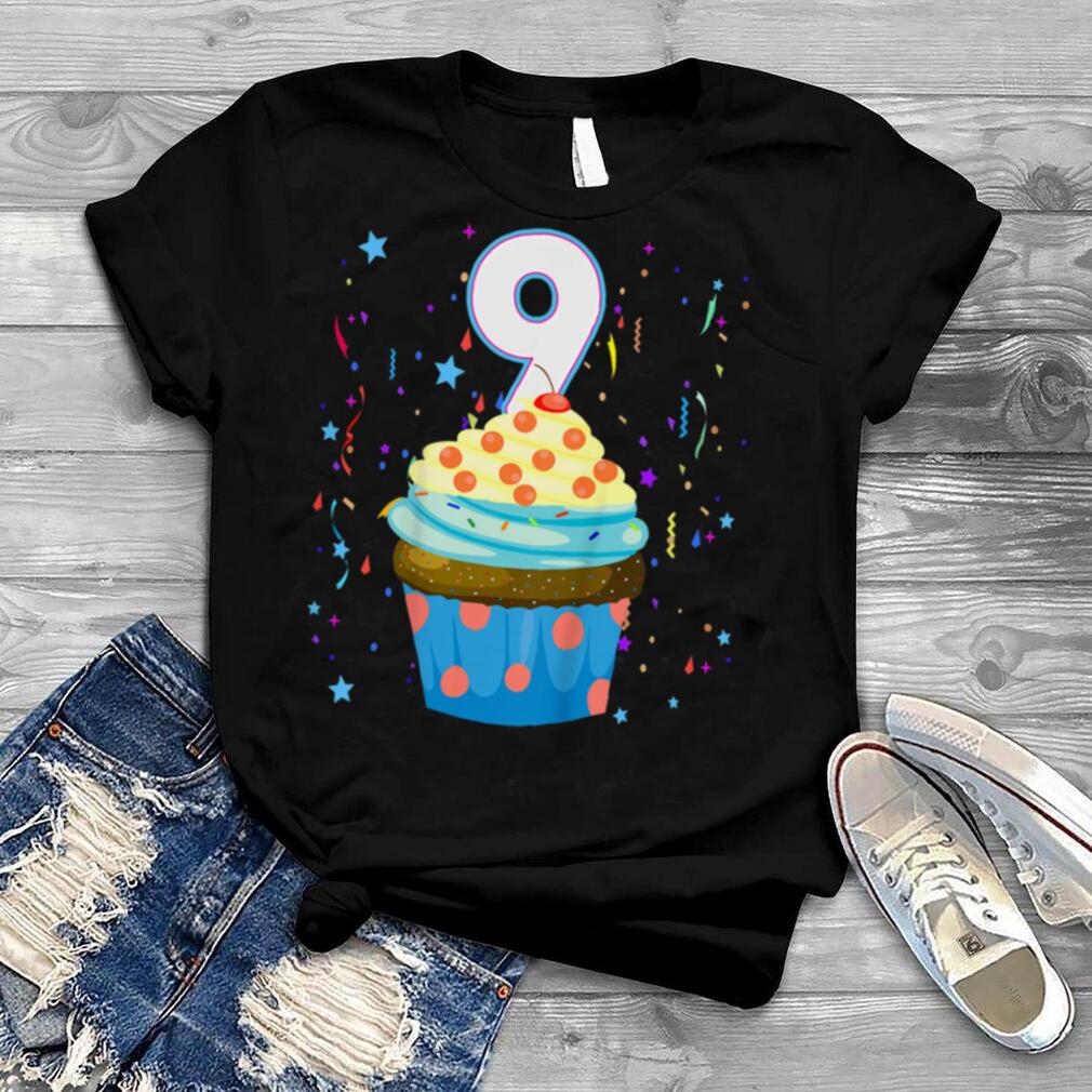 Kids 9 year old it's my 9th birthday Sweet cupcake Boy Girl T Shirt
