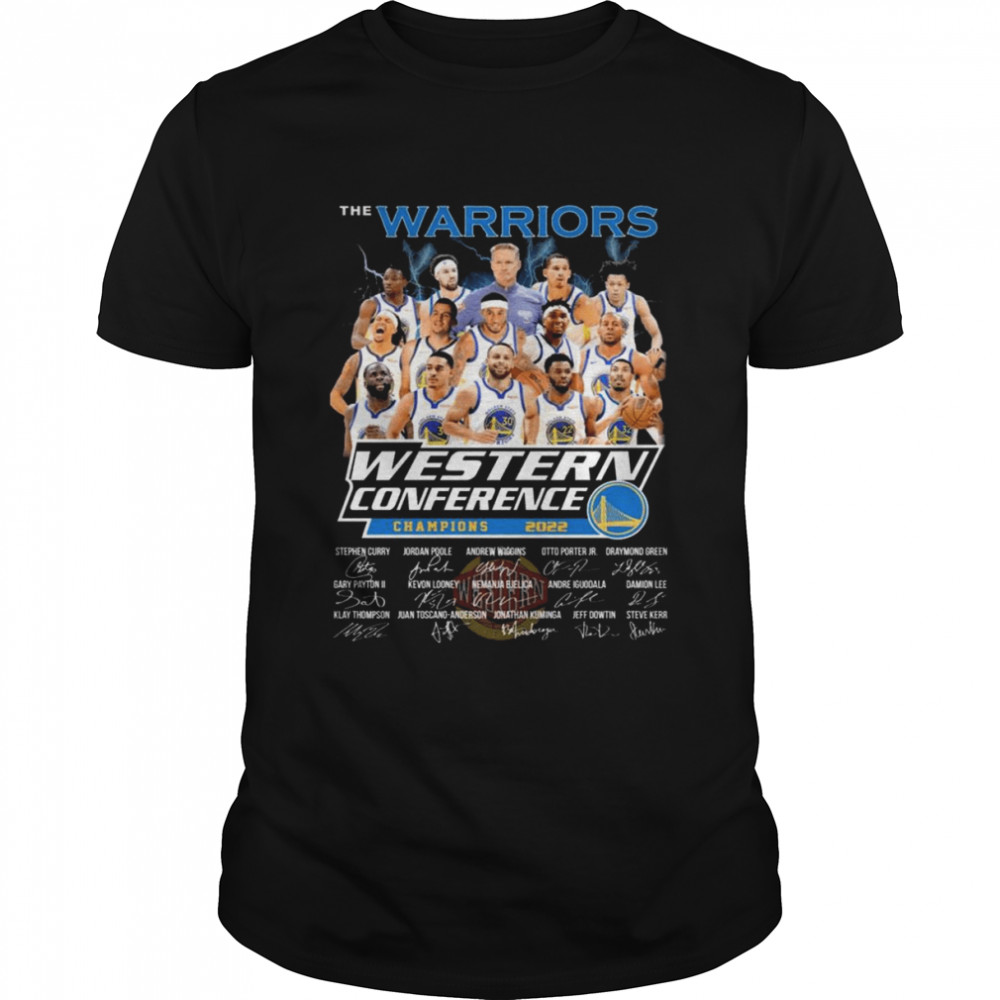 The Warriors Western Conference Champions 2022 Green and Iguodala Signatures Shirt