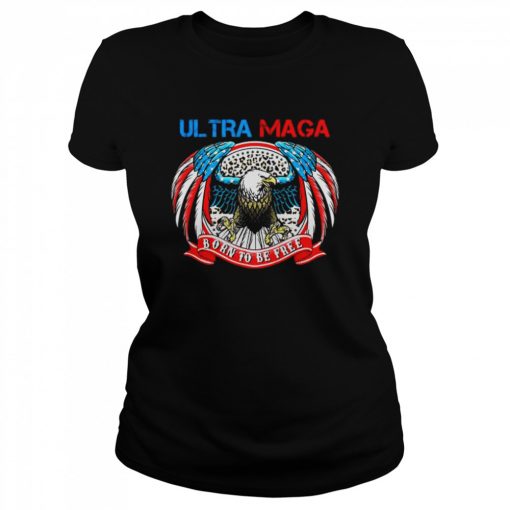 Ultra MEGA vintage pro Trump US Flag anti-Biden Tee Shirt Classic Women's T-shirt