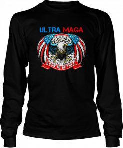 Ultra MEGA vintage pro Trump US Flag anti-Biden Tee Shirt Long Sleeved T-shirt
