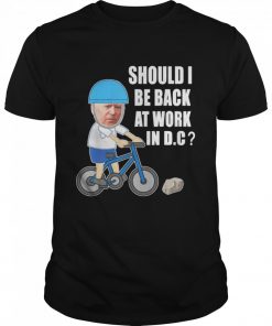 Biden bike meme ridin’ bicycle should he go back to Dc  Classic Men's T-shirt