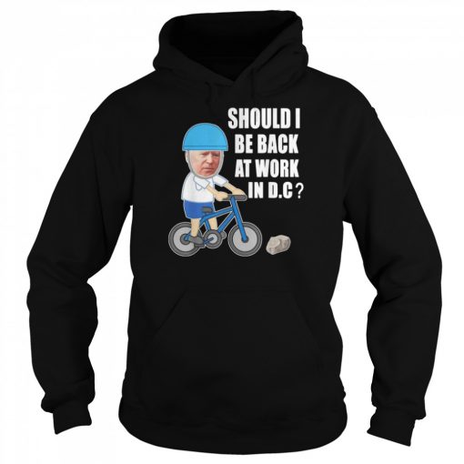 Biden bike meme ridin’ bicycle should he go back to Dc  Unisex Hoodie