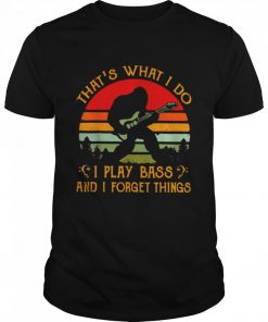 Bigfoot Guitar Sasquatch I Play Bass & I Forget Things Shirt Classic Men's T-shirt