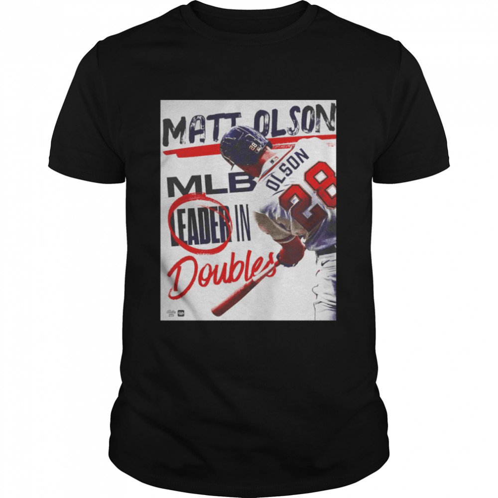 Matt Olson MLB leader in doubles shirt