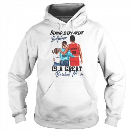 Behind every great ball player is a great baseball mom  Unisex Hoodie