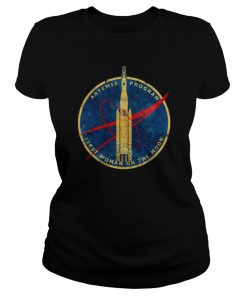 Vintage Artemis Program First Woman On The Moon  Classic Women's T-shirt