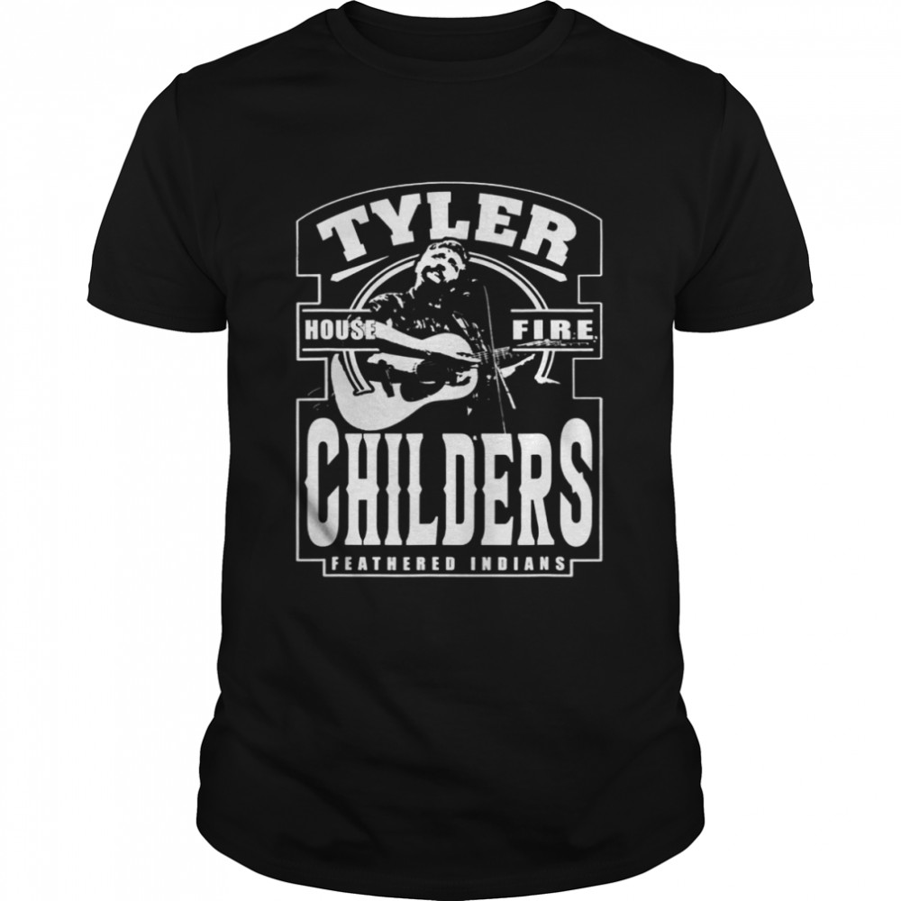 Black And White Art Tyler Childers Feathered Indians shirt