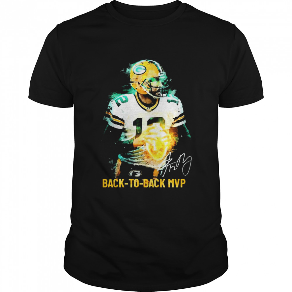 Mvp Aaron Rodgers Signature Nfl Fan Green Bay Packers T-Shirt